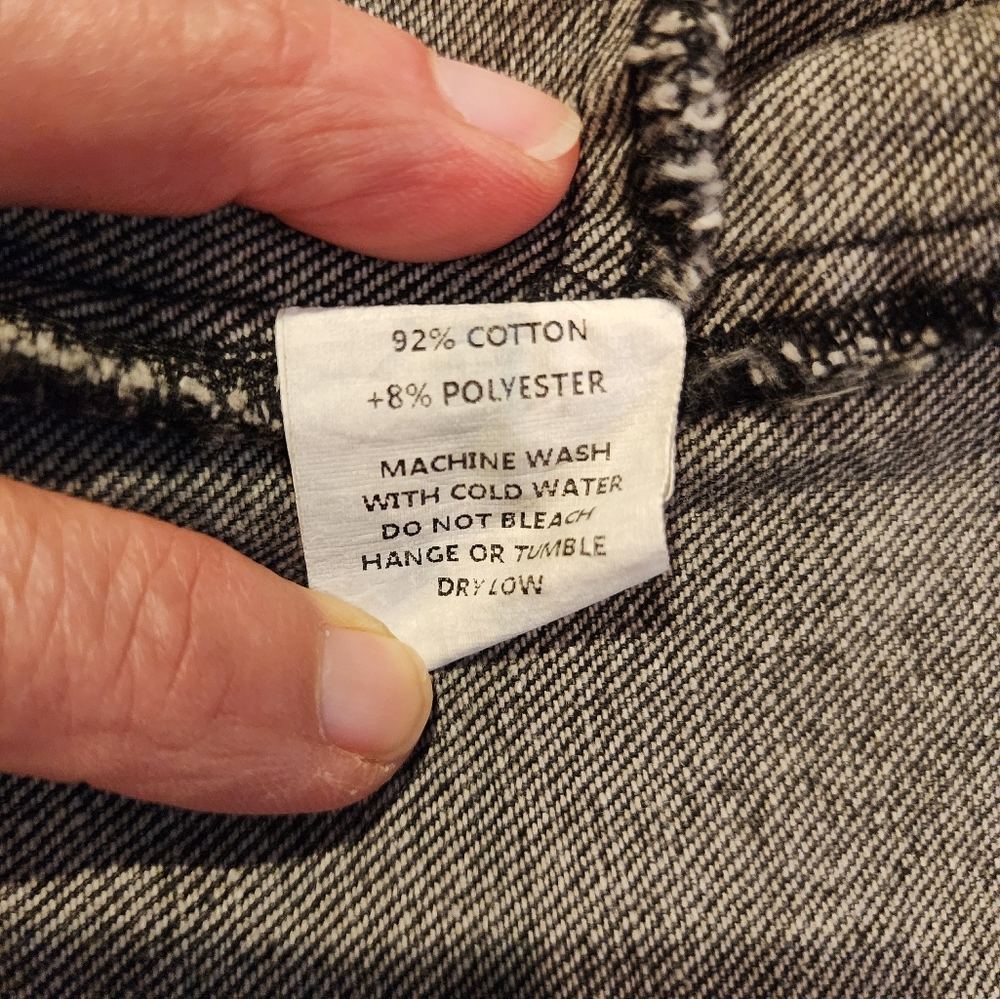 bohme Long Washed Charcoal Denim Jean Jacket - Picture 9 of 11